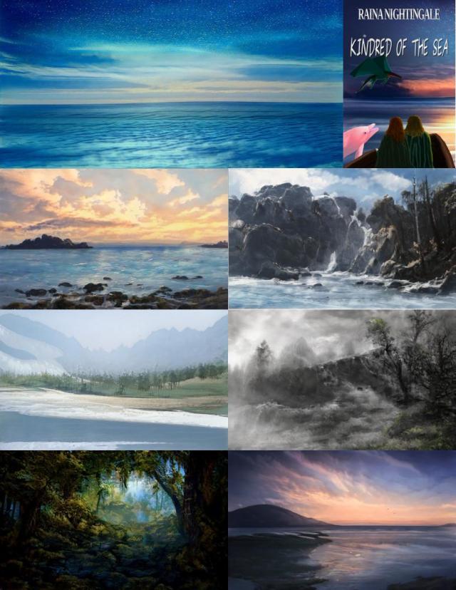 setting moodboard for Kindred of the Sea