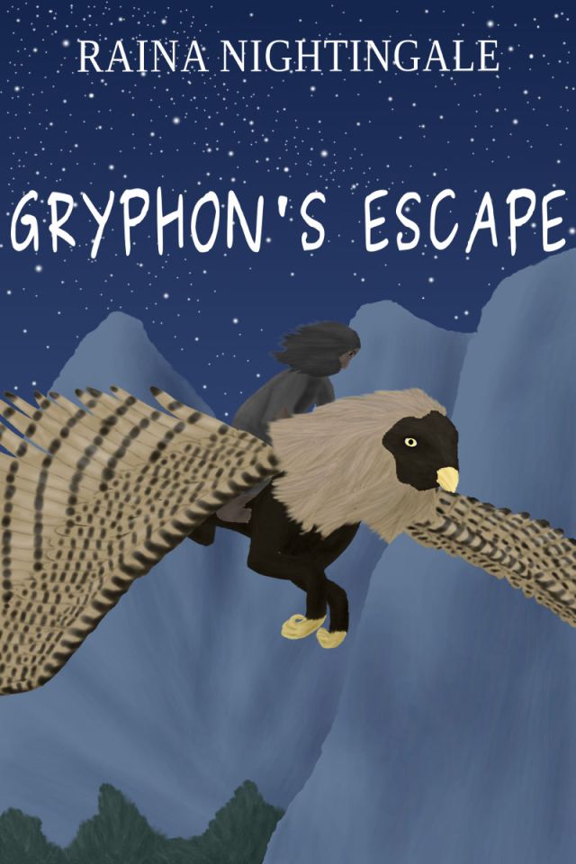 Cover for Gryphon's Escape by Raina Nightingale, an Areaer Novella from the perspective of a gryphon.